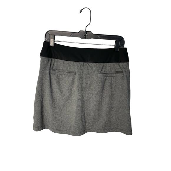 Adidas gray black pull on stretch athletic golf skort pockets womens size medium - Picture 3 of 6